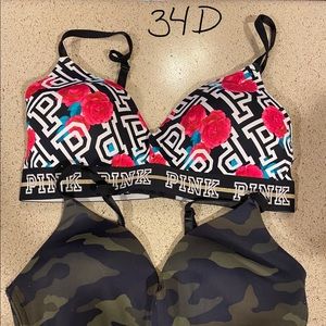 Pink wireless bra